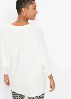 Oversize Ripp-Pullover aus Viskose-Mix|bonprix Outlet