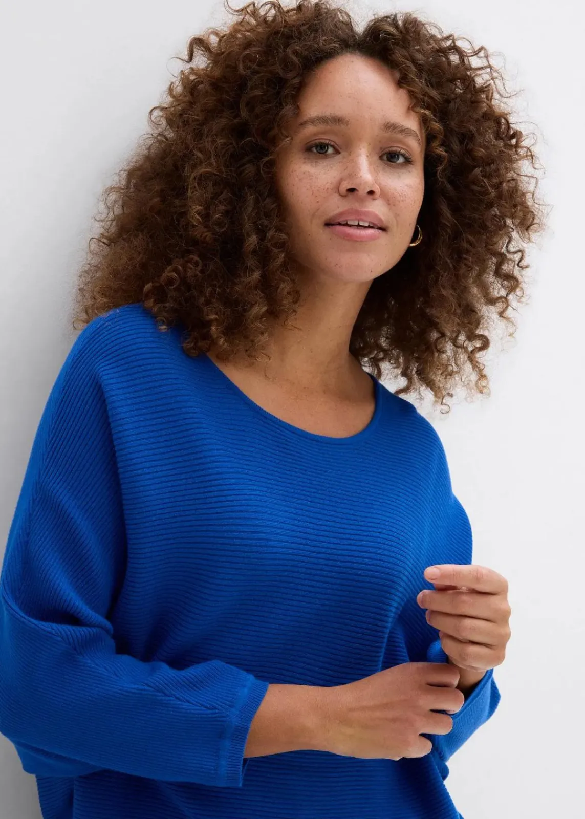 Oversize Ripp-Pullover aus Viskose-Mix|bonprix Sale