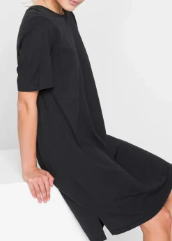 bonprix Basics|Kleider|Oversize- Shirtkleid schwarz