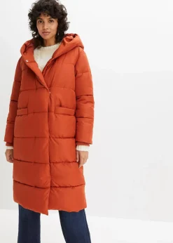 bonprix Jacken & Mäntel|Nachhaltigere Materialien|Oversize Steppmantel rostbraun