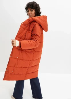bonprix Jacken & Mäntel|Nachhaltigere Materialien|Oversize Steppmantel rostbraun