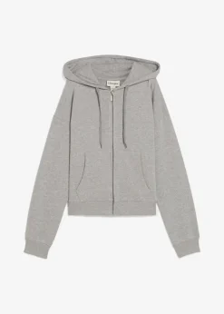 bonprix Nachhaltigere Materialien|Sweat|Oversize Sweatjacke hellgrau meliert meliert