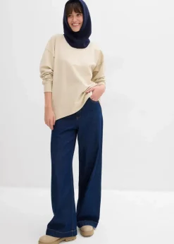 bonprix Sweat|Bekleidung·Blusen & Tuniken|Oversize Sweatshirt hellsand