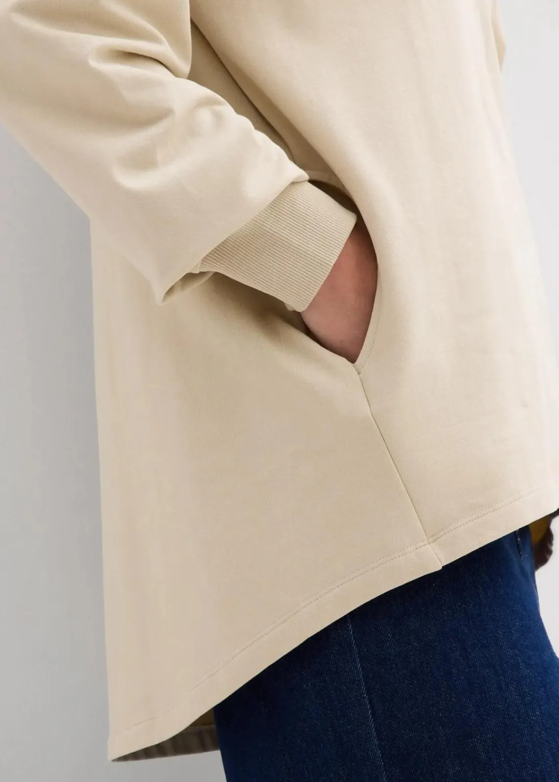 bonprix Sweat|Bekleidung·Blusen & Tuniken|Oversize Sweatshirt hellsand