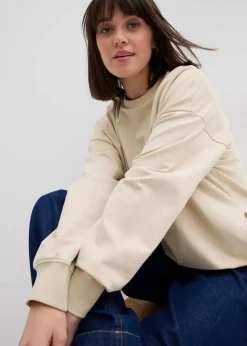 bonprix Sweat|Bekleidung·Blusen & Tuniken|Oversize Sweatshirt hellsand