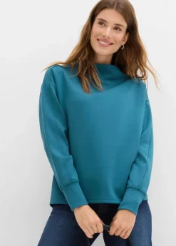 bonprix Bekleidung·Röcke|Bekleidung·Blusen & Tuniken|Oversize Sweatshirt aus weichem Scuba pfeffergrün