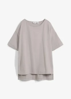 bonprix Shirts & Tops|Nachhaltigere Materialien|Oversize T-Shirt aus reiner Baumwolle schattengrau