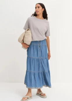 bonprix Shirts & Tops|Nachhaltigere Materialien|Oversize T-Shirt aus reiner Baumwolle schattengrau