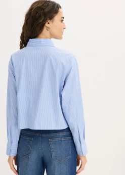 Oversize-Bluse aus Baumwoll-Mix|bonprix Clearance