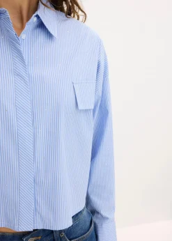 Oversize-Bluse aus Baumwoll-Mix|bonprix Clearance