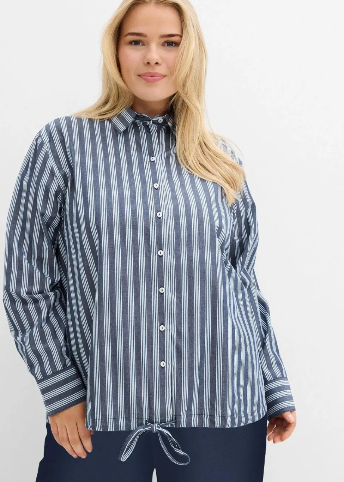 Oversize-Bluse aus reiner Baumwolle|bonprix Outlet