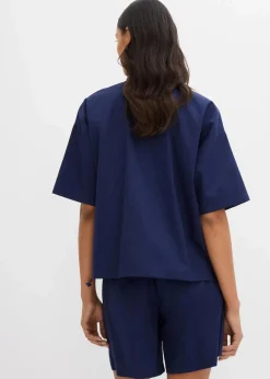 Oversize-Bluse aus reiner Baumwolle|bonprix Clearance