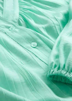 bonprix Blusen & Tuniken|Oversize-Bluse aus softem Viskose-Mix mentholblau