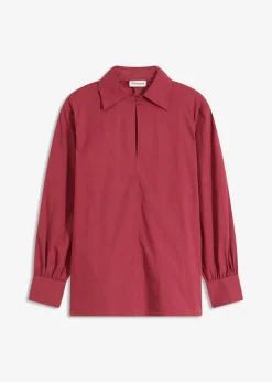 bonprix Blusen & Tuniken|Bekleidung·Jacken & Mäntel|Oversize-Bluse mit Volumenärmel pflaumenrot