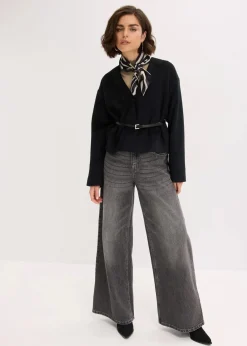 Oversized Blazer mit Gürtel in Wolloptik, ungefüttert|bonprix Online