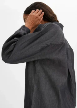 bonprix Bekleidung·Jacken & Mäntel|Nachhaltigere Materialien|Oversized Jeanshemd aus Bio-Baumwolle dunkelgrau denim