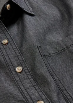 bonprix Bekleidung·Jacken & Mäntel|Nachhaltigere Materialien|Oversized Jeanshemd aus Bio-Baumwolle dunkelgrau denim