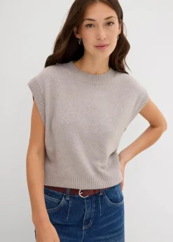 bonprix Bekleidung·Umstandsmode|Bekleidung·Jeans|Oversized Pullunder hellgrau meliert