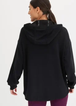 bonprix Bekleidung·Sweat|Bekleidung·Blusen & Tuniken|Oversized Sport-Hoodie mit Modal, ultrasoft schwarz