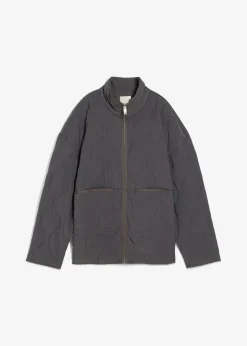 bonprix Jacken & Mäntel|Bekleidung·Hosen|Oversized Steppjacke schiefergrau washed