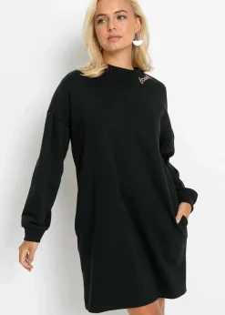 bonprix Bekleidung·Blusen & Tuniken|Bekleidung·Pullover & Strickjacken|Oversized Sweatkleid schwarz