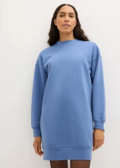 bonprix Kleider|Sweat|Oversized Sweatkleid jeansblau