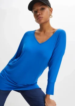 bonprix Shirts & Tops|Nachhaltigere Materialien|Oversized-Shirt aus fließender Viskose arktikblau