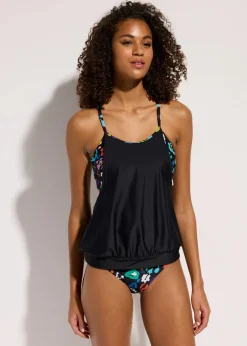 bonprix Nachhaltigere Materialien|Tankinis|Oversized-Tankini (2-tlg.Set) schwarz/bunt graphisch