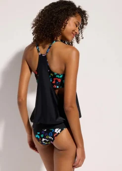 bonprix Nachhaltigere Materialien|Tankinis|Oversized-Tankini (2-tlg.Set) schwarz/bunt graphisch