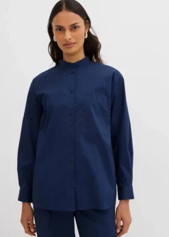bonprix Blusen & Tuniken|Oversize-Hemd dunkelblau