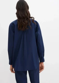 bonprix Blusen & Tuniken|Oversize-Hemd dunkelblau