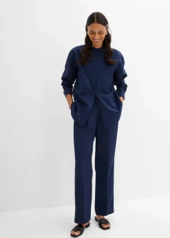 bonprix Blusen & Tuniken|Oversize-Hemd dunkelblau