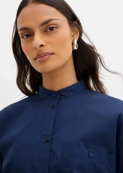 bonprix Blusen & Tuniken|Oversize-Hemd dunkelblau