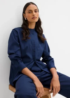 bonprix Blusen & Tuniken|Oversize-Hemd dunkelblau