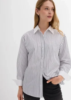 Oversize-Hemd aus reiner Baumwolle|bonprix Clearance