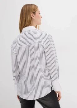 Oversize-Hemd aus reiner Baumwolle|bonprix Clearance