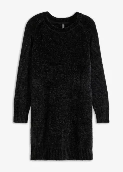 bonprix Bekleidung·Pullover & Strickjacken|Kleider|Oversize-Kleid in Strick schwarz
