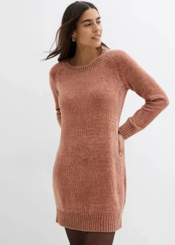bonprix Bekleidung·Pullover & Strickjacken|Kleider|Oversize-Kleid in Strick schokosorbet