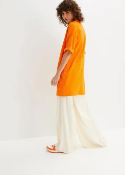 bonprix Blusen & Tuniken|Bekleidung·Jacken & Mäntel|Oversize-Longbluse aus softem Musselin kürbisorange