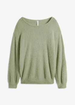 bonprix Bekleidung·Umstandsmode|Strickmode|Oversize-Pullover seegras