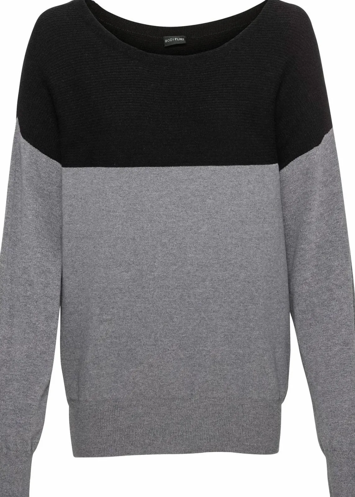 bonprix Bekleidung·Umstandsmode|Bekleidung·Jeans|Oversize-Pullover schwarz/grau meliert