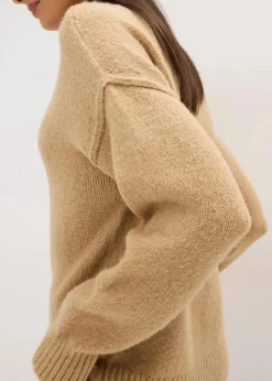 bonprix Bekleidung·Umstandsmode|Bekleidung·Jeans|Oversize-Pullover hellkhaki meliert