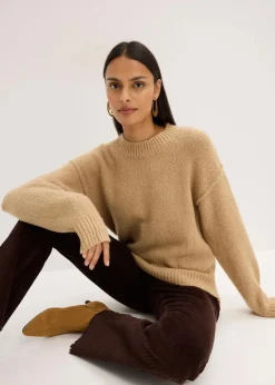 bonprix Bekleidung·Umstandsmode|Bekleidung·Jeans|Oversize-Pullover hellkhaki meliert