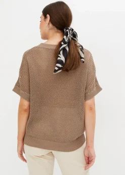 Oversize-Pullover aus Baumwoll-Mix|bonprix Sale