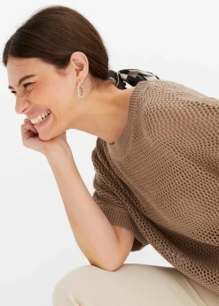 Oversize-Pullover aus Baumwoll-Mix|bonprix Sale