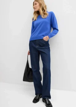 bonprix Bekleidung·Umstandsmode|Strickmode|Oversize-Pullover aus reiner Baumwolle edelsteinblau