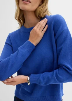bonprix Bekleidung·Umstandsmode|Strickmode|Oversize-Pullover aus reiner Baumwolle edelsteinblau