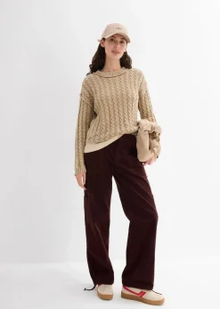 Oversize-Pullover aus reiner Baumwolle|bonprix Sale