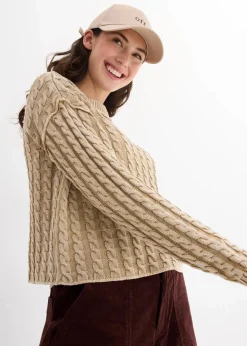 Oversize-Pullover aus reiner Baumwolle|bonprix Sale