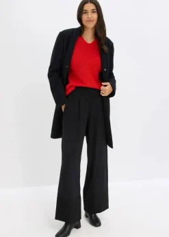 bonprix Bekleidung·Umstandsmode|Strickmode|Oversize-Pullover aus Woll-Mix lavarot